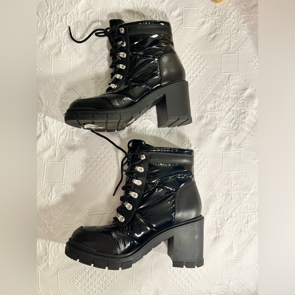 Marc Fisher Limited black combat boots- size 8.5 - Picture 7 of 15